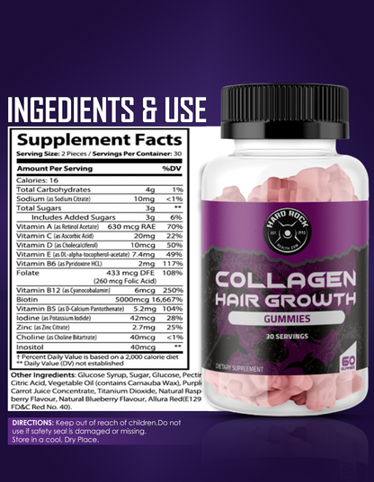 Hair Vitamin Collagen Gummies- 60 gummies-1