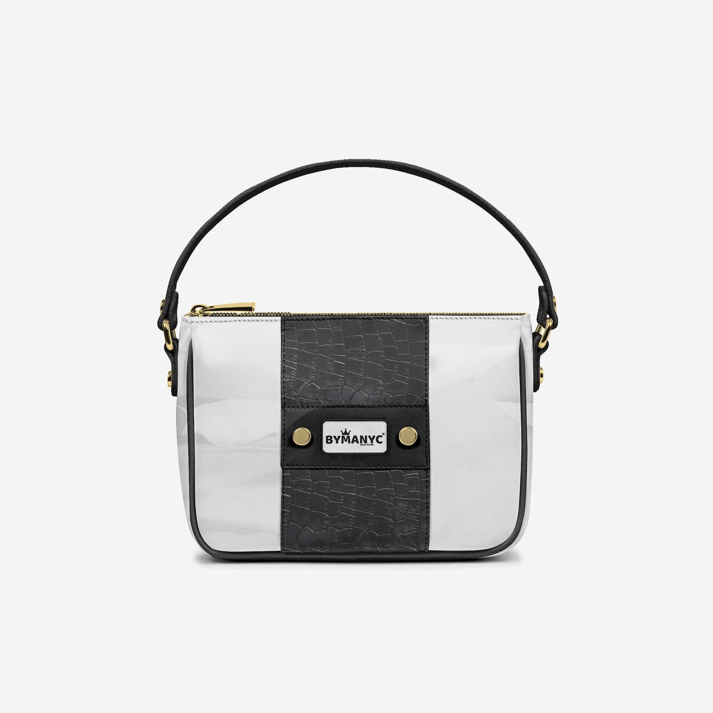 Handbag BYMANYC ® New York – Couture Vegan Vertical Band in Midnight Gold-0