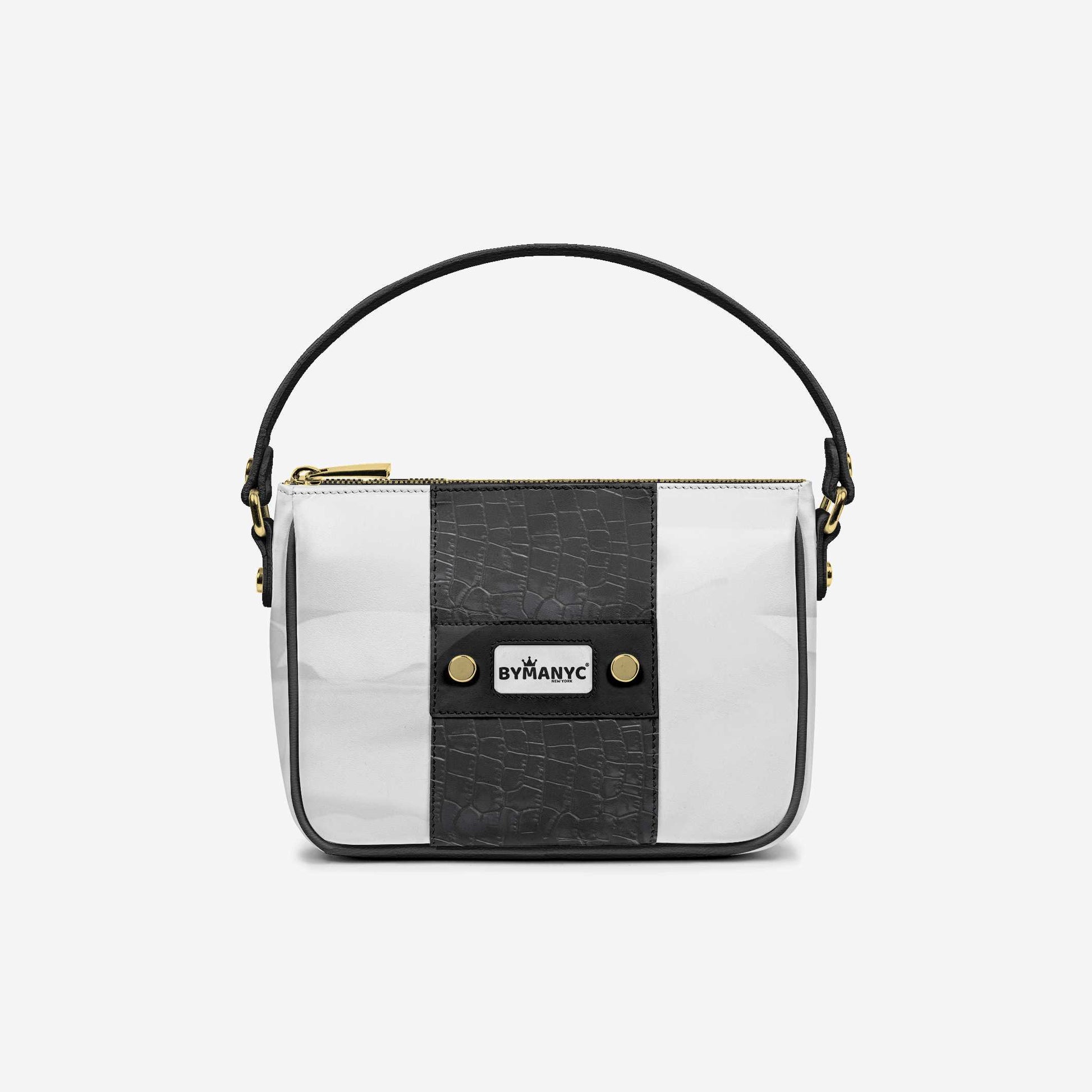 Handbag BYMANYC ® New York – Couture Vegan Vertical Band in Midnight Gold-0