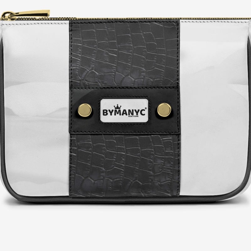 Handbag BYMANYC ® New York – Couture Vegan Vertical Band in Midnight Gold-2