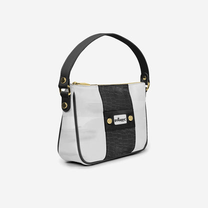 Handbag BYMANYC ® New York – Couture Vegan Vertical Band in Midnight Gold-1