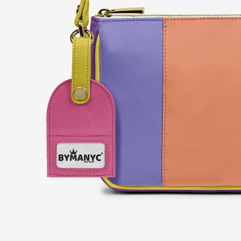 Handbag BYMANYC ® New York – Luxe Pendant Vertical Band in Emerald & Silver-3