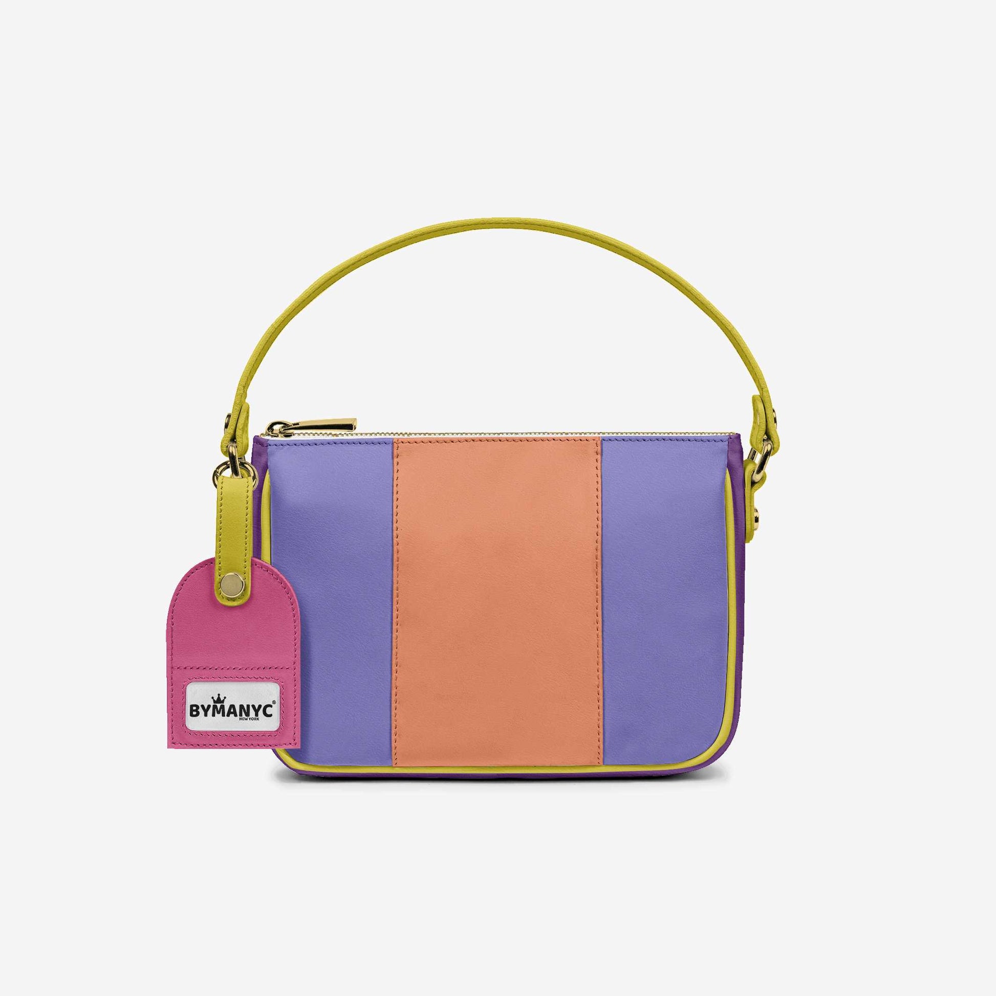 Handbag BYMANYC ® New York – Luxe Pendant Vertical Band in Emerald & Silver-0