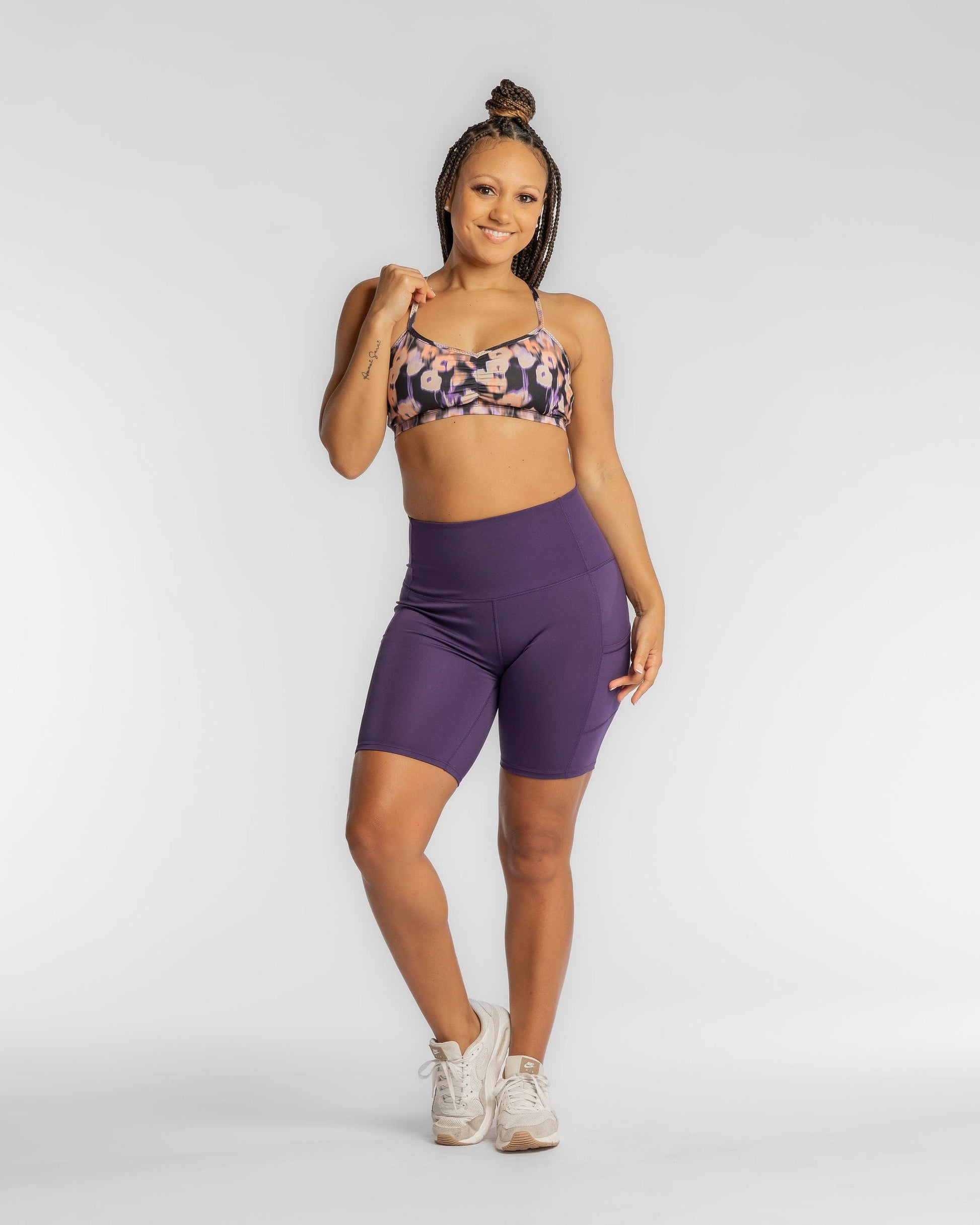 Hi Five High-Waisted Biker Short – Purple Craze-5