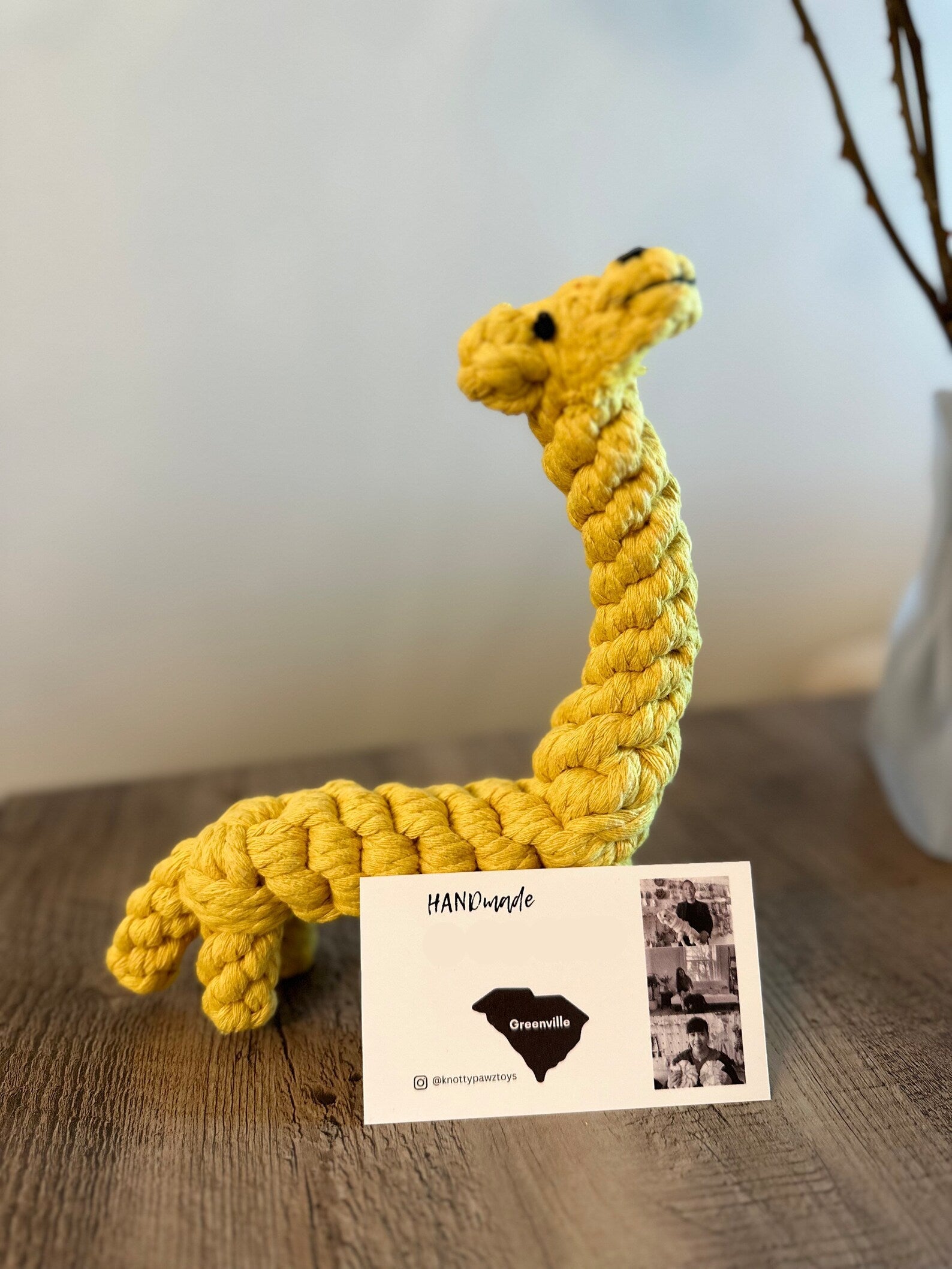 Joy the Giraffe Rope Toy-4