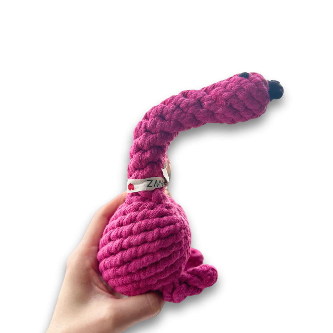 Flamingo Rope Dog Toy-0