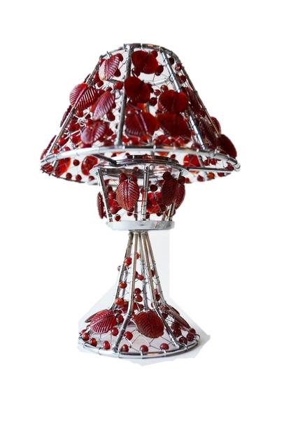 Handmade colored glass Tea Light candle holder-3