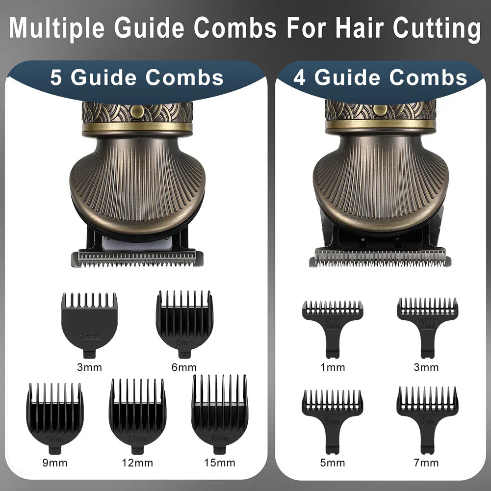 6 in 1 Hair Clipper And Trimmer Set USB Rechargeable for Men Bronze-3