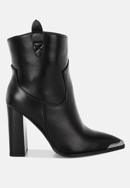 Hatter Pointed Toe Faux Leather Boots-7