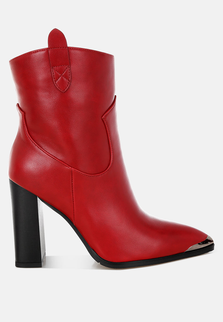 Hatter Pointed Toe Faux Leather Boots-5