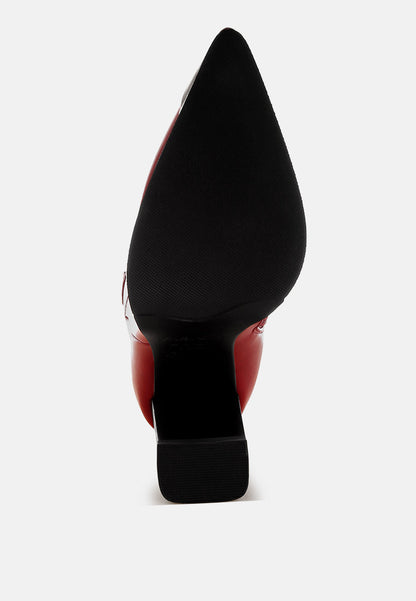 Hatter Pointed Toe Faux Leather Boots-3