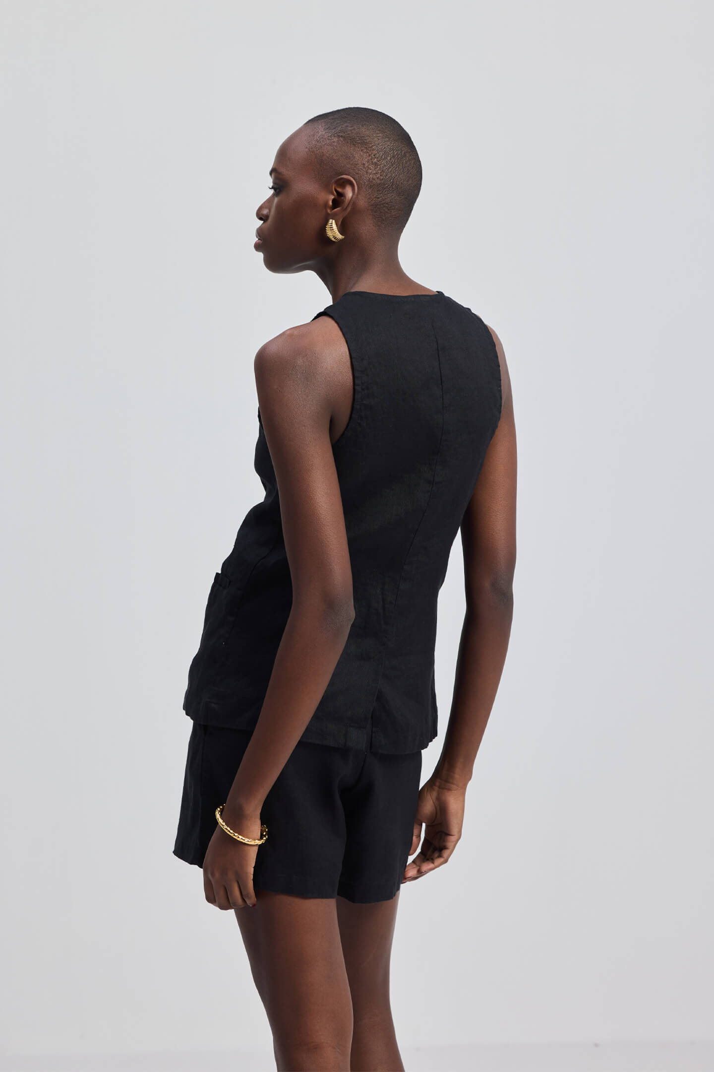 Hemp Shorts in Black-2