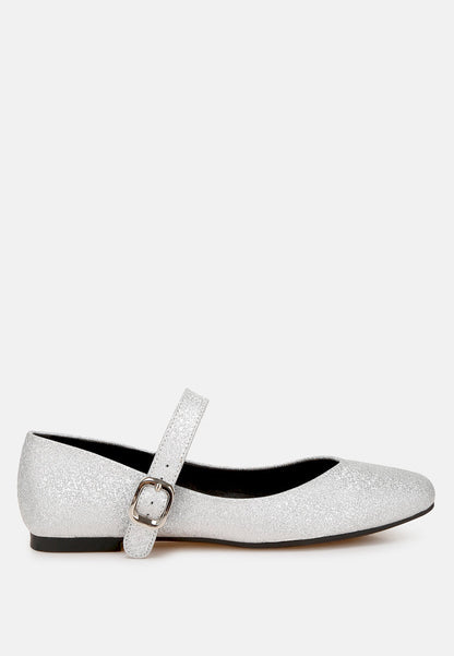 Herma Glitter Pin Buckle Ballerinas-5