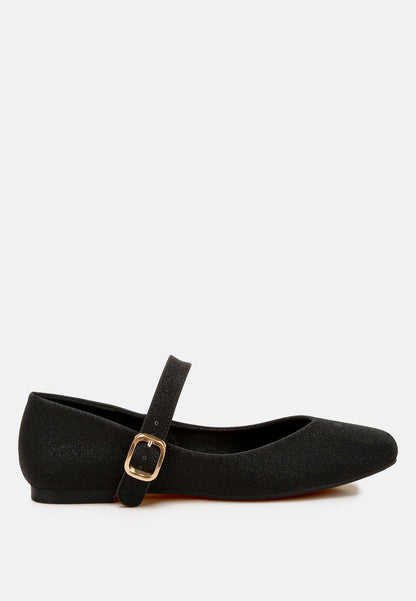 Herma Glitter Pin Buckle Ballerinas-7