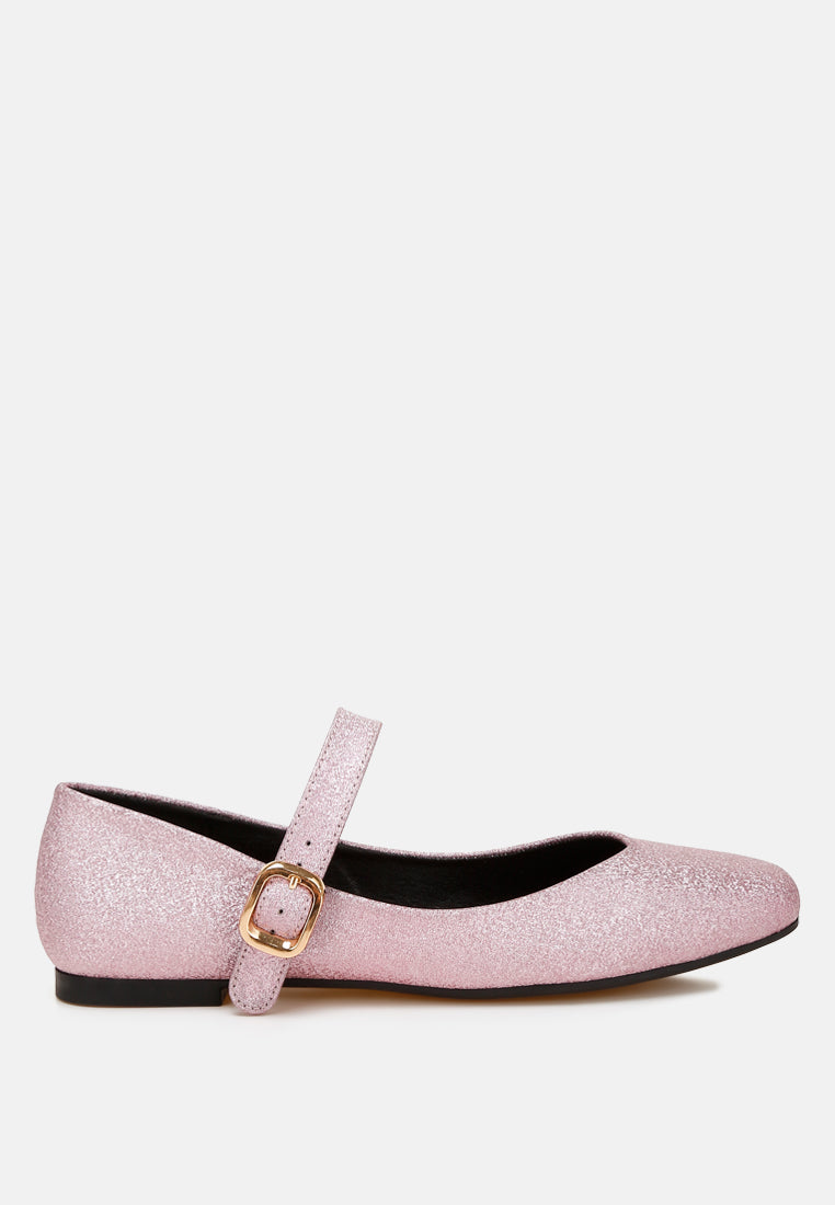 Herma Glitter Pin Buckle Ballerinas-6