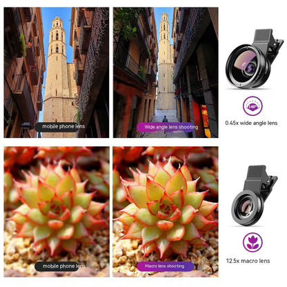 Universal 0.45x Wide Angle & 12.5x Macro Phone Lens