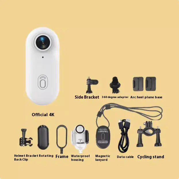 Mini 4K Action Camera - Waterproof, Wearable, Magnetic Mount