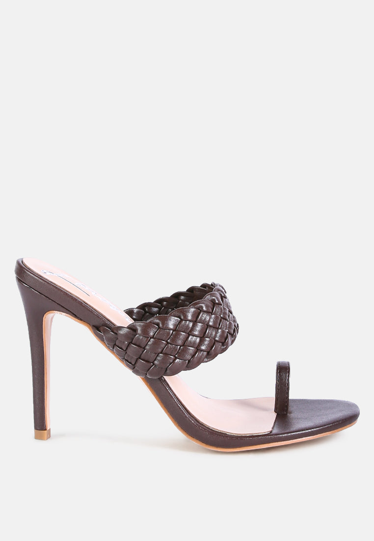 High Perks Woven Strap High Heels-6