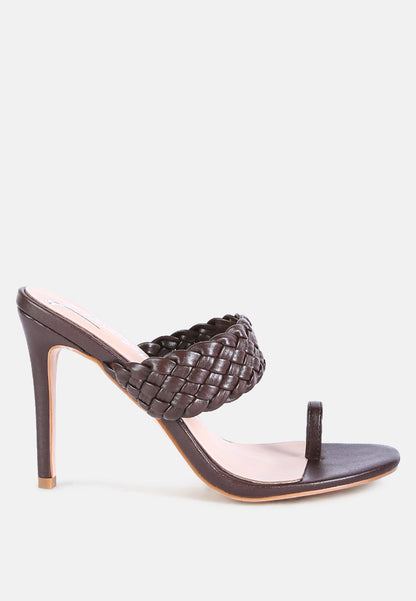 High Perks Woven Strap High Heels-6