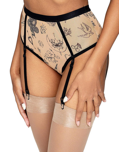 High Waisted Garter Thong, Citala-2