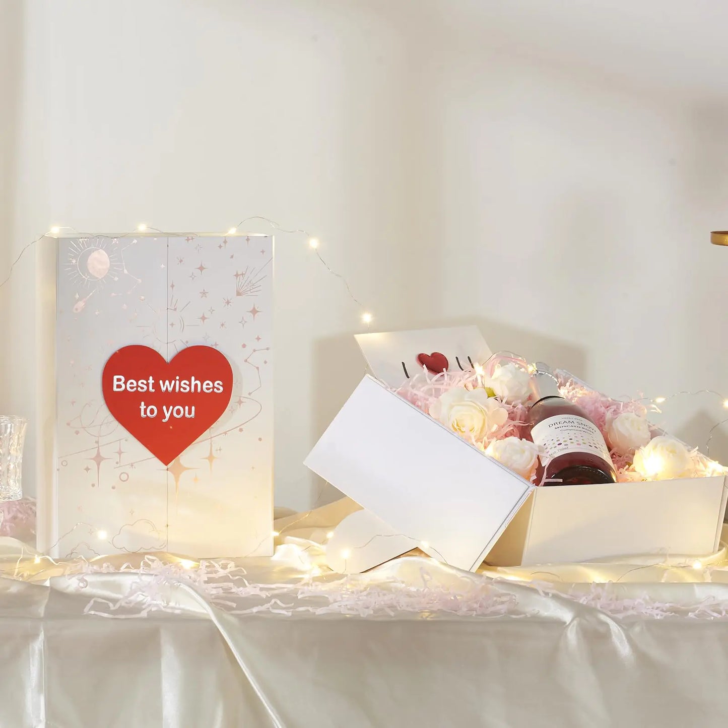 ELONG HOME White Gift Box 2 Pack Luxury 13"x 9"x 4" Large Gift Box with Magnetic Lid Surprise Magnetic Gift Box for Groomsmen Bridesmaid Proposal Wedding Storage Halloween Christmas