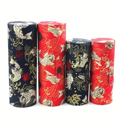 Chinese Style Fabric Storage Box for Makeup Brushes