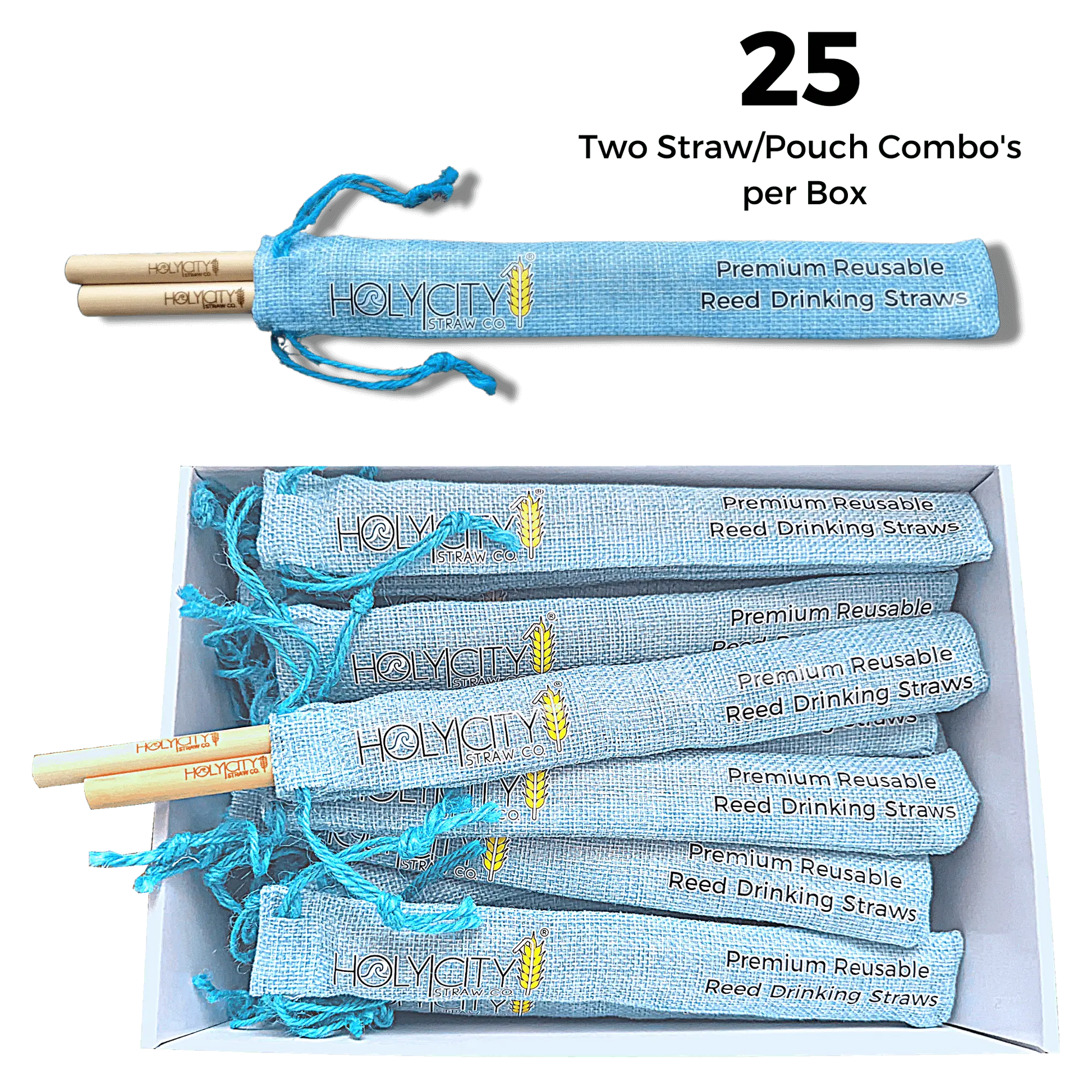 7.9" Jumbo Reed Straw/Pouch Combo | Inner Pack | 25ct.-0