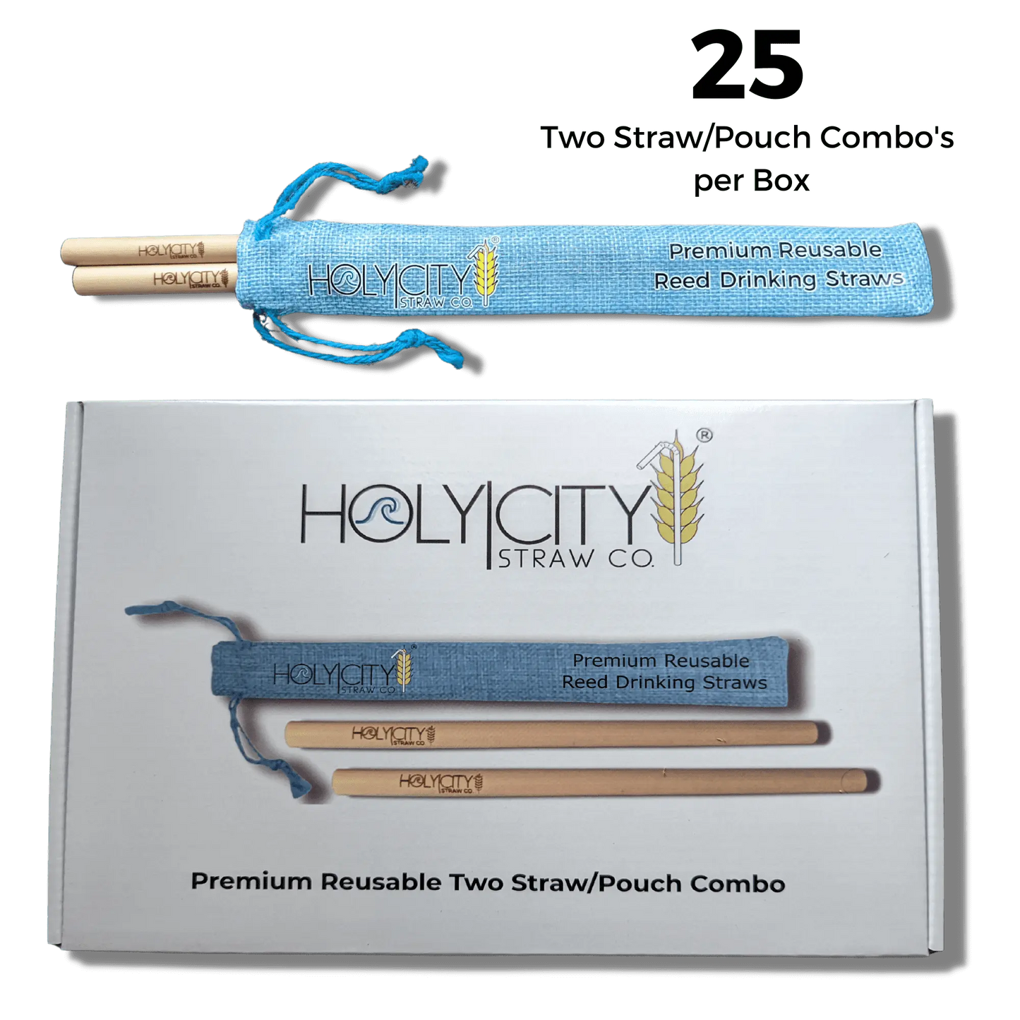 7.9" Jumbo Reed Straw/Pouch Combo | Inner Pack | 25ct.-2