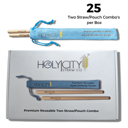 7.9" Jumbo Reed Straw/Pouch Combo | Inner Pack | 25ct.-2