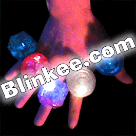 Huge Gem Ring Red White And Blue Assorted Shapes-0