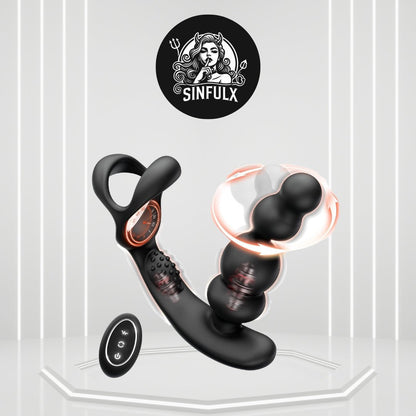 HyperLoop Rotating Anal Vibrator Penis Ring-0