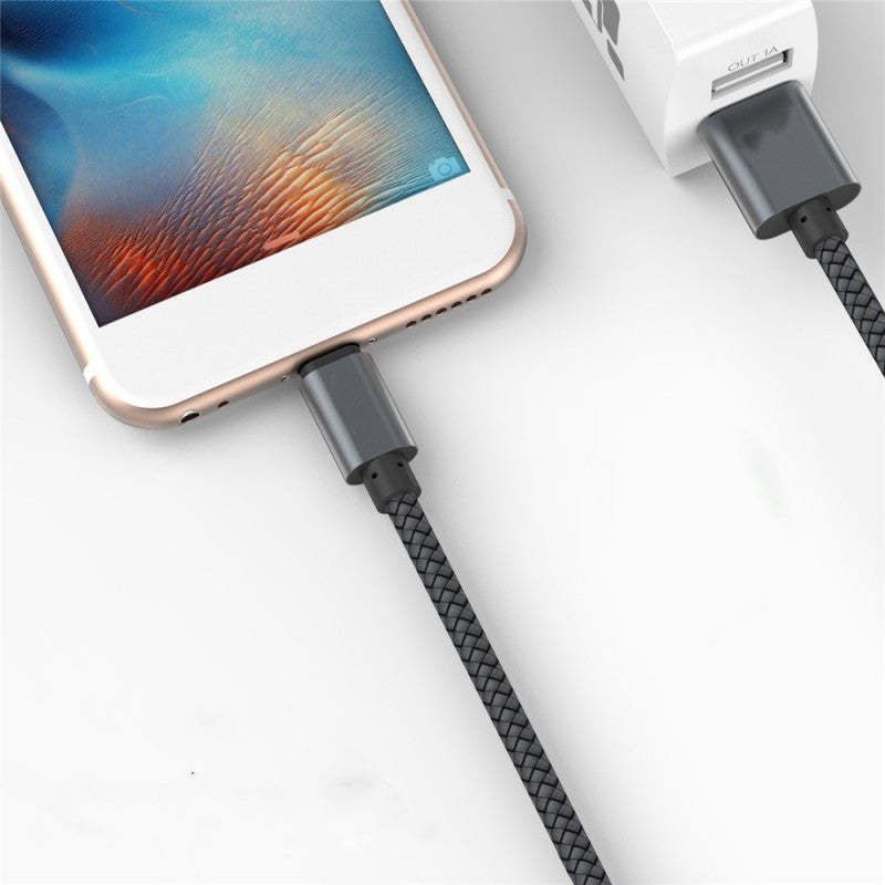 Extra strapabíró 1 méteres Lightning Iphone gyorstöltő és USB adatkábel-2