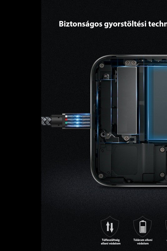 Extra strapabíró 1 méteres Lightning Iphone gyorstöltő és USB adatkábel-5