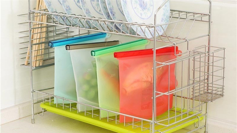 Légmentesen zárható szilikon hűtő/fagyasztó tasak-8