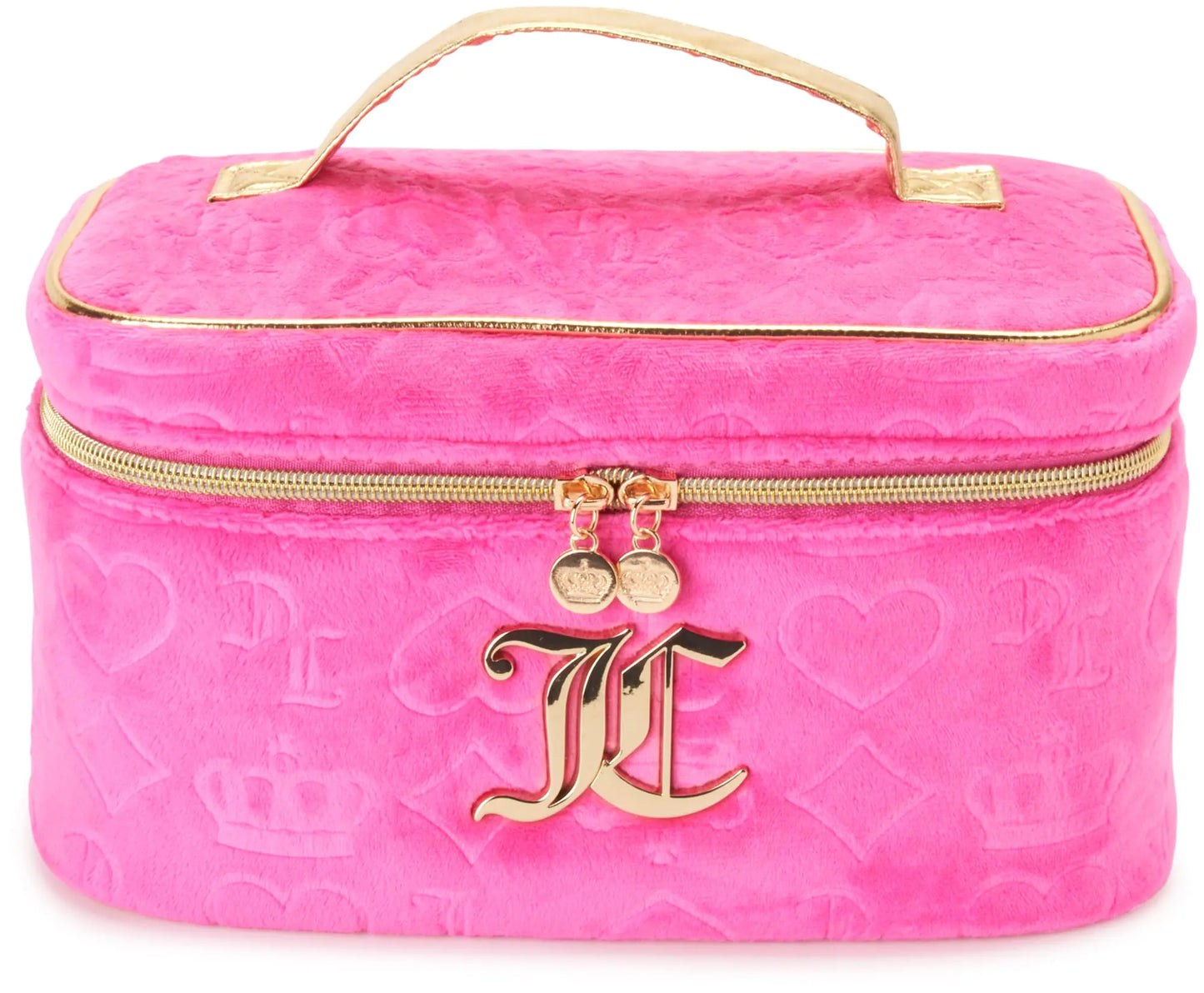 Juicy Couture Womens Cosmetics Bag - Travel Makeup and Toiletries Train Case Organizer Size One Size Pink Terry