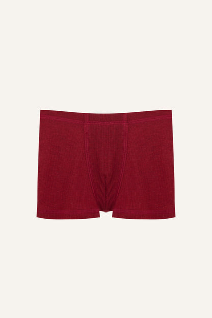 Lyocell-Wool Kids Boxers - Red-0