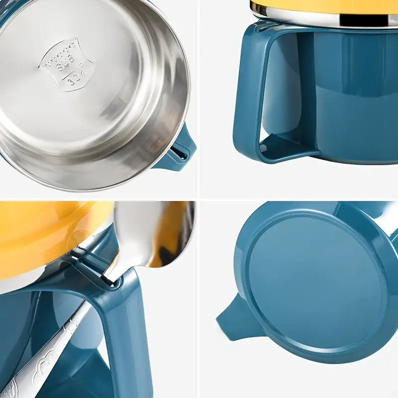 Foldable Bowl with Lid and Handle - 1pc Gift