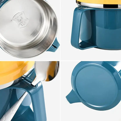 Foldable Bowl with Lid and Handle - 1pc Gift