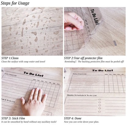 Transparent Erasable Planner Set with Magnetic Tape (3 pcs)