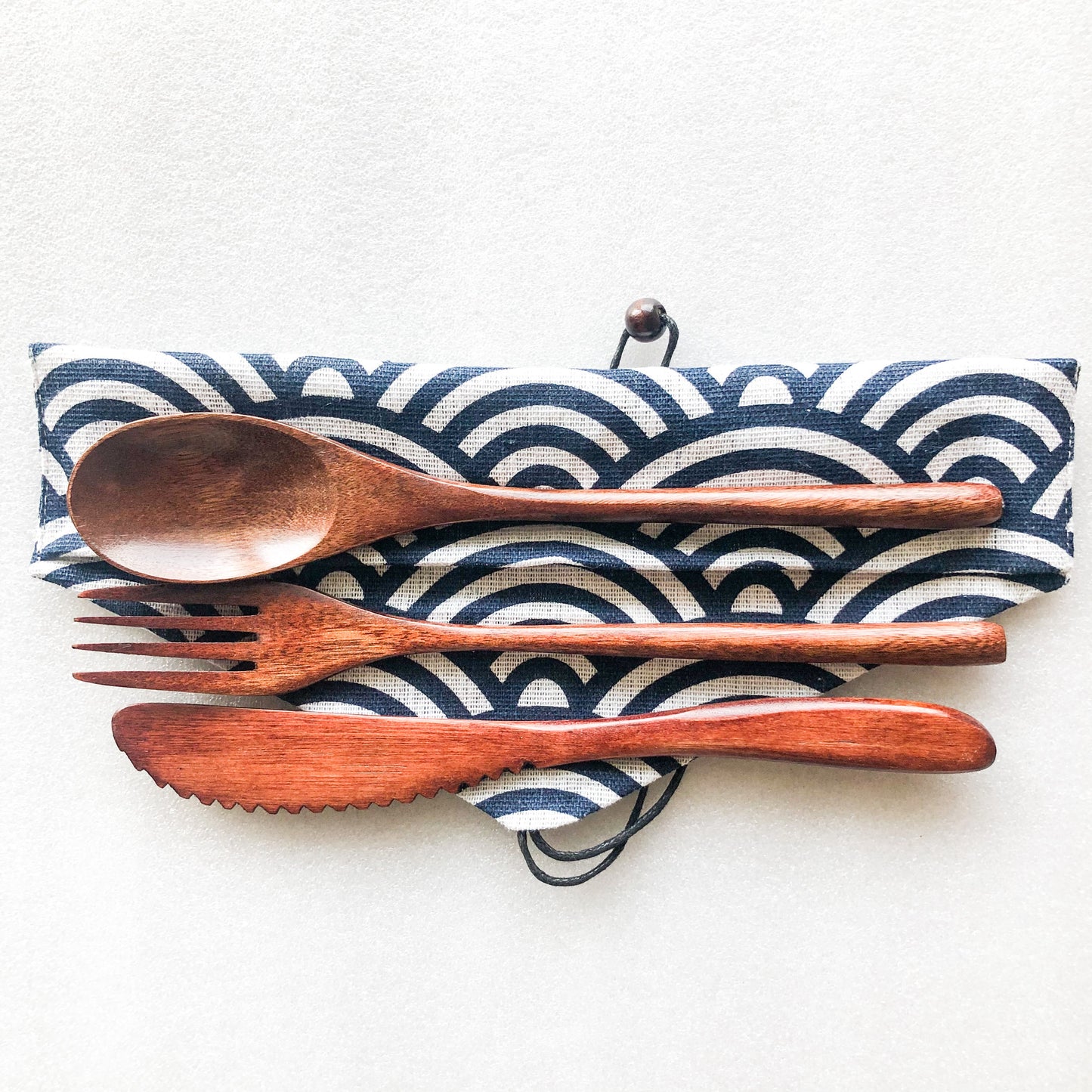 Japanese Style Wooden Cutlery Set - Zero Waste Plastic Free Utensils Set - Sustainable Kitchen-1