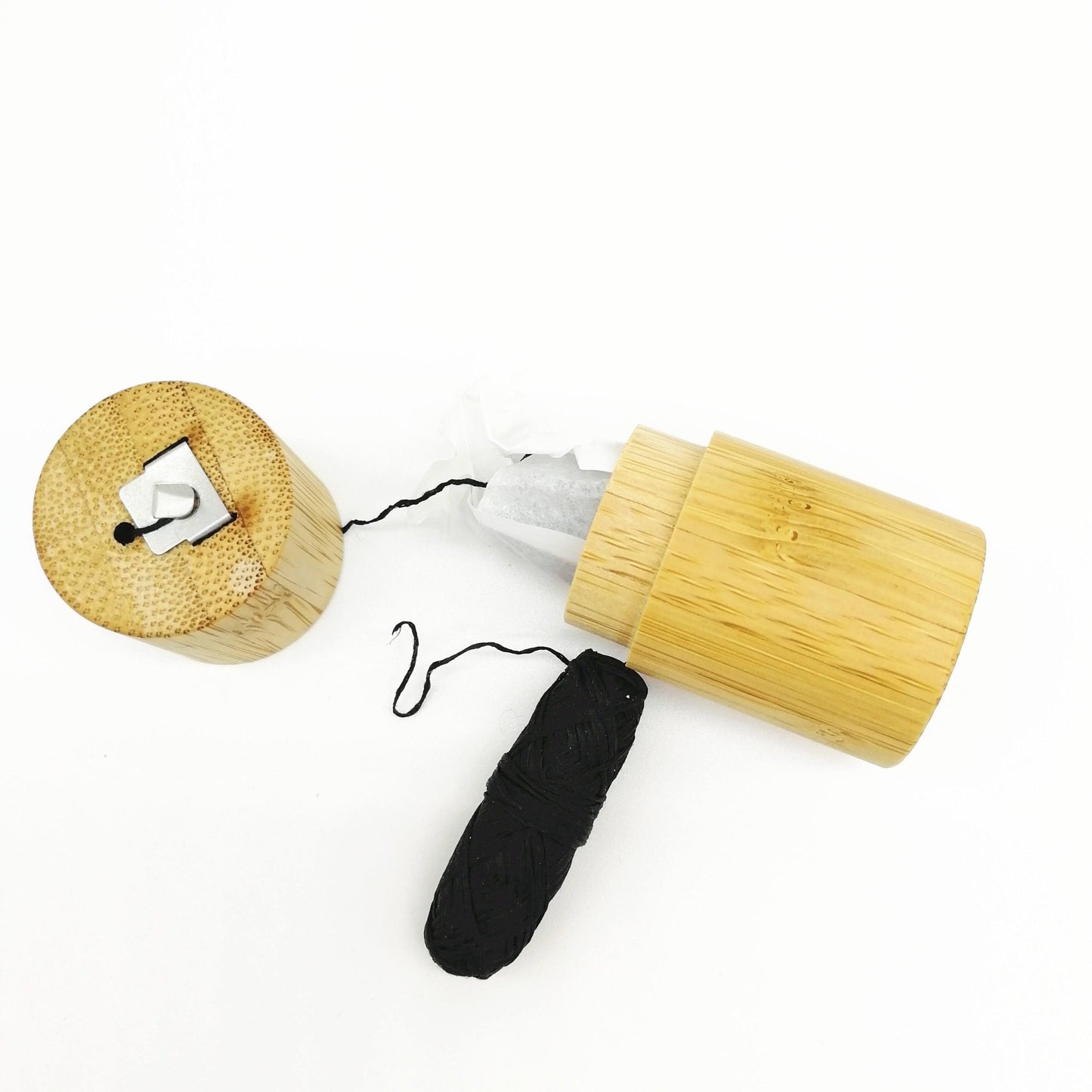 Biodegradable Bamboo Fiber Floss - Reusable Plastic free & Zero Waste Bamboo Case-2