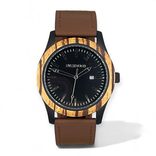 Inverness - Zebrawood & Brown Leather-0