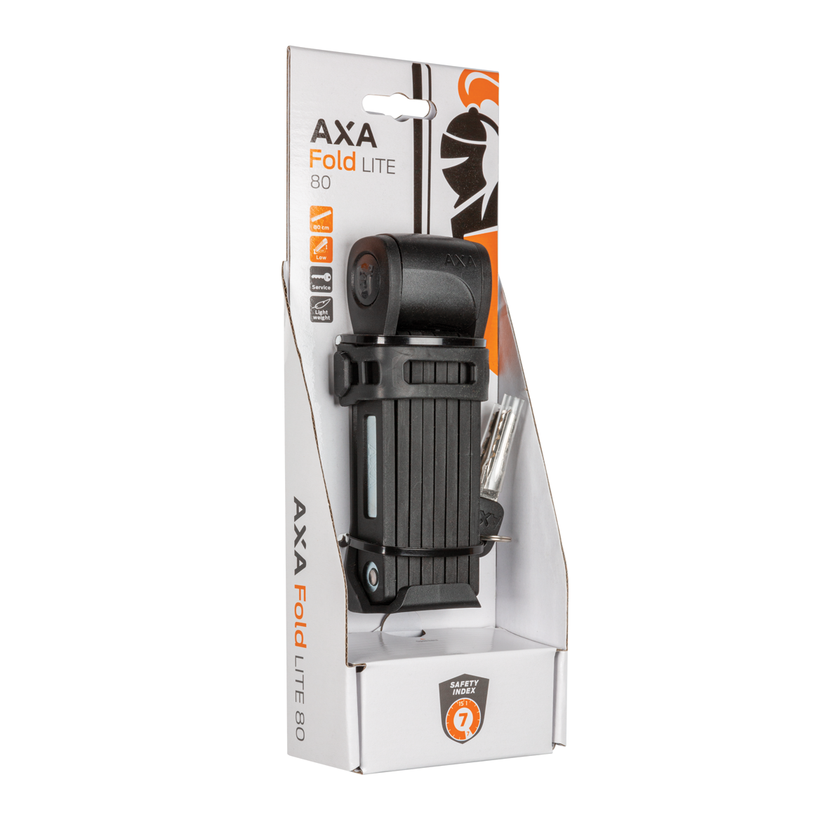 AXA Fold Lite 80 Faltschloss inkl. Halterung-0