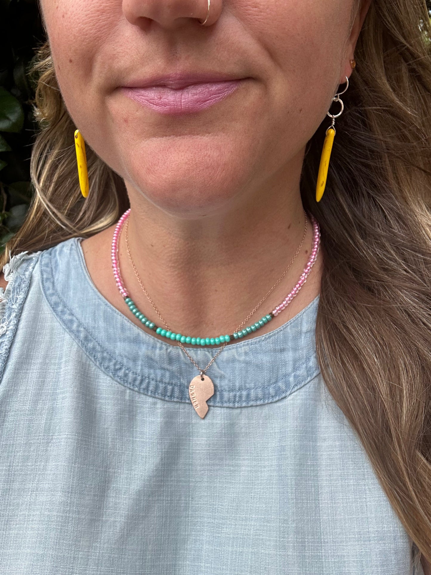 Howlite Drop Earrings - Golden Sun-4