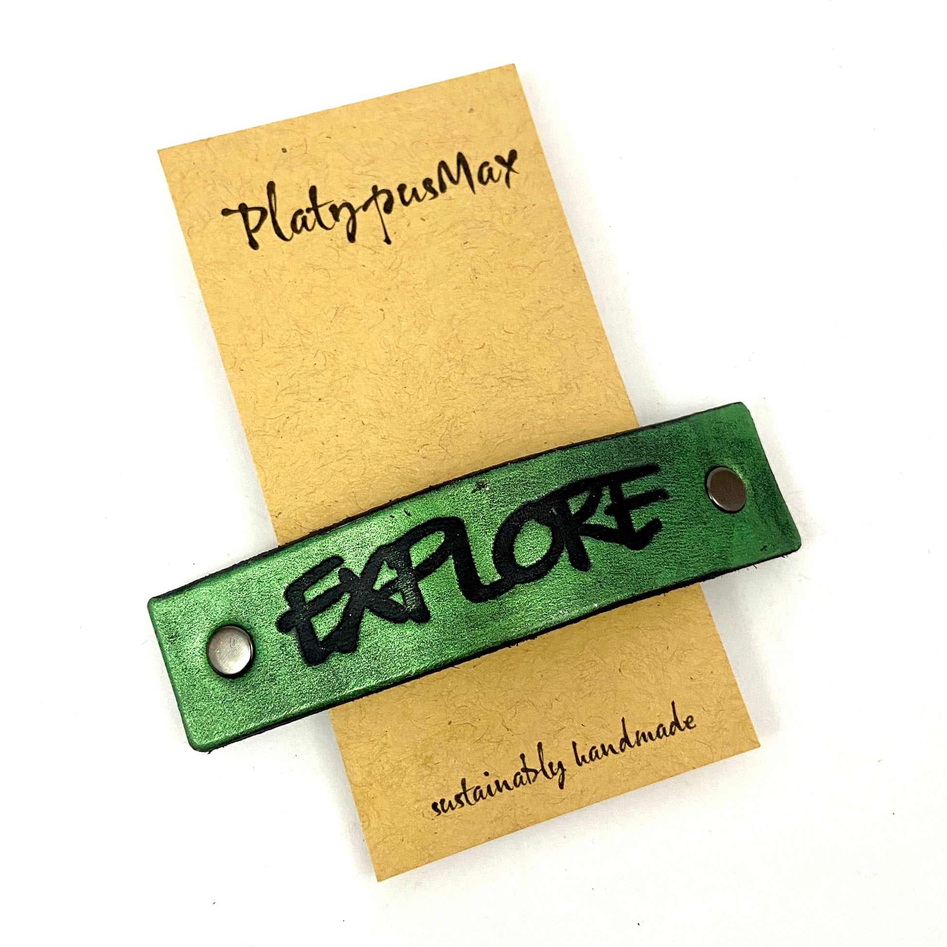 EXPLORE One Word Caption / Message Hair Clip Barrette-1