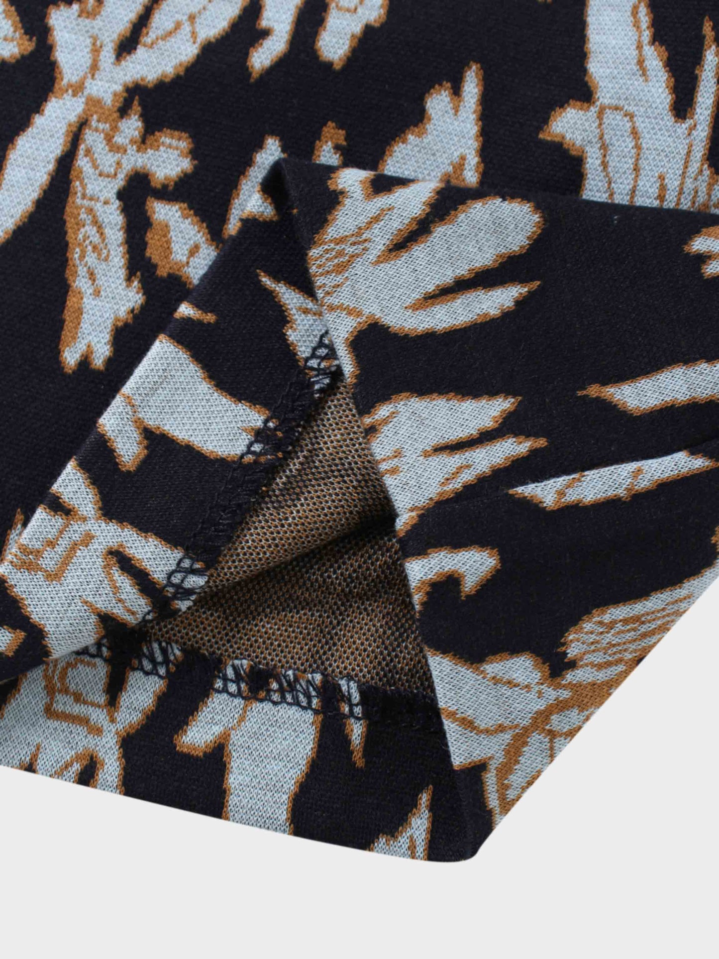 Boxy Mock Neck Top-Blue Floral-4