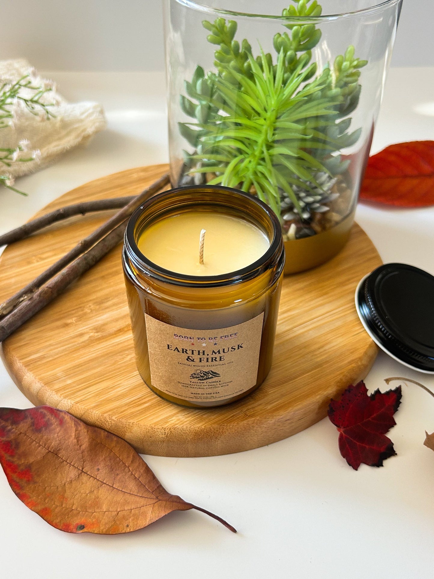 Earth, Musk & Fire Tallow Candle-2