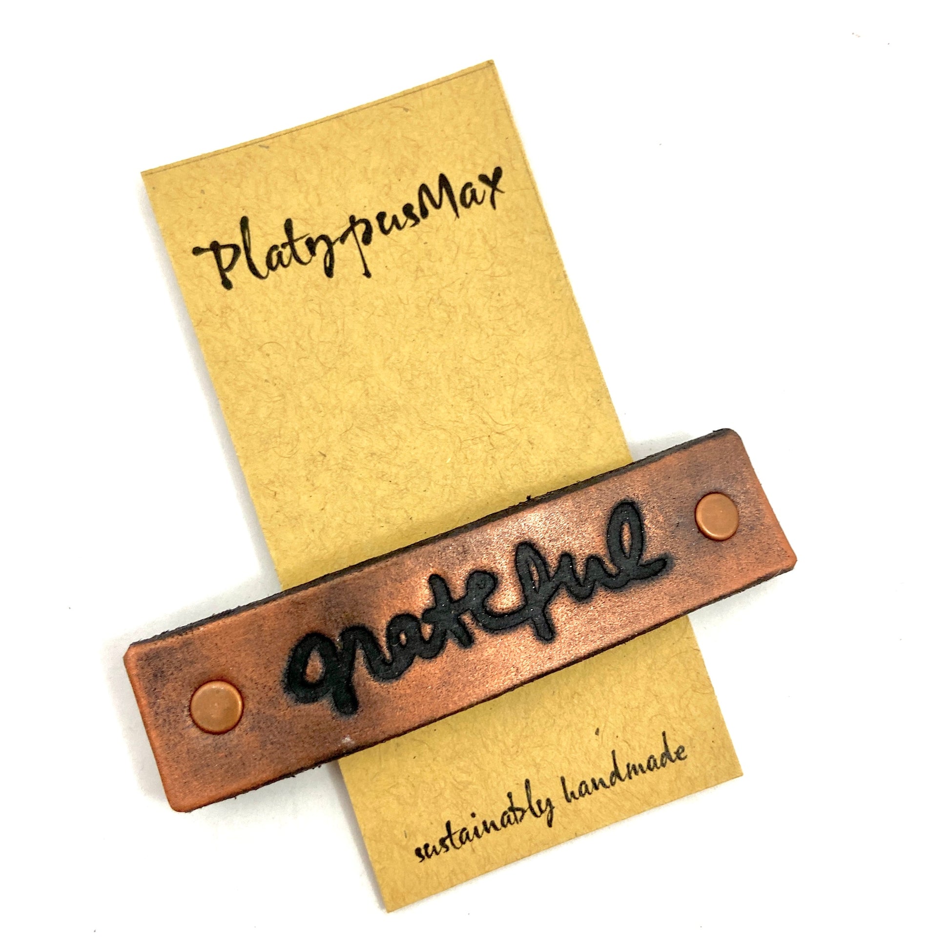 GRATEFUL One Word Caption / Message Hair Clip Barrette-2