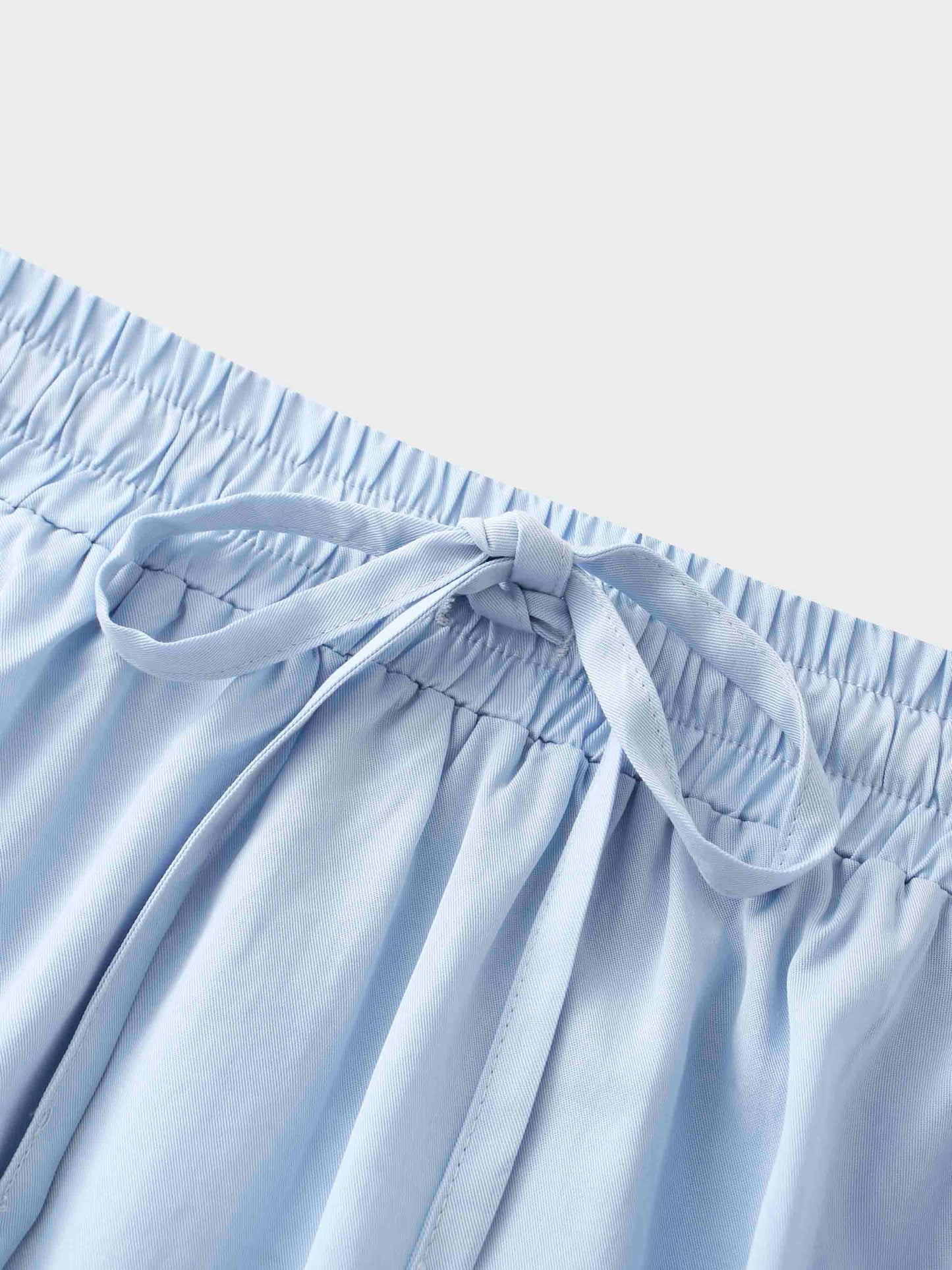 Drawstring Circle Skirt-Light Blue-3