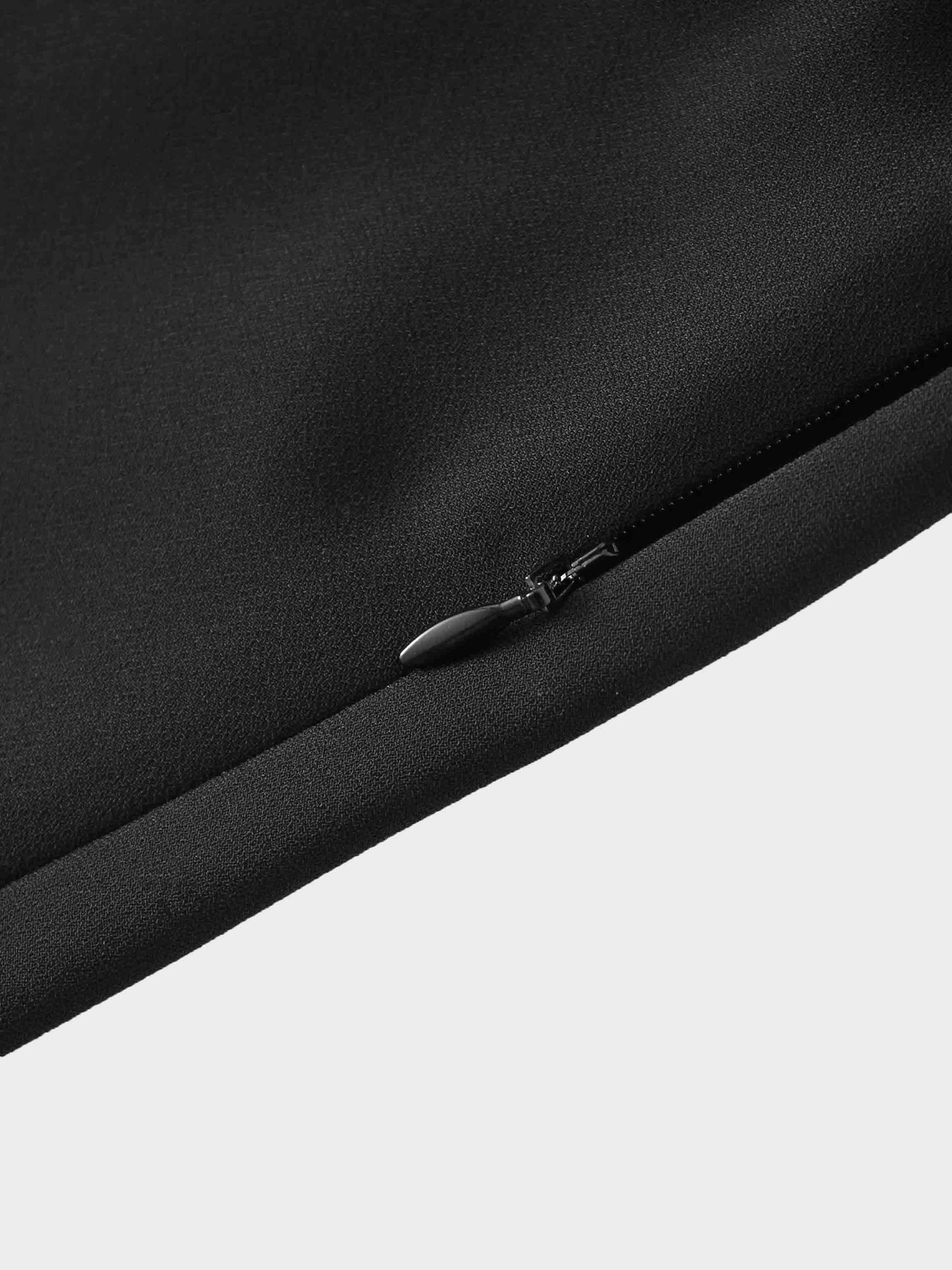 Crepe Flare Skirt-Black-4